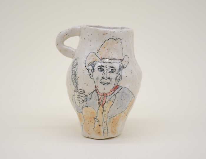 Marlboro Man Hand Built Vase