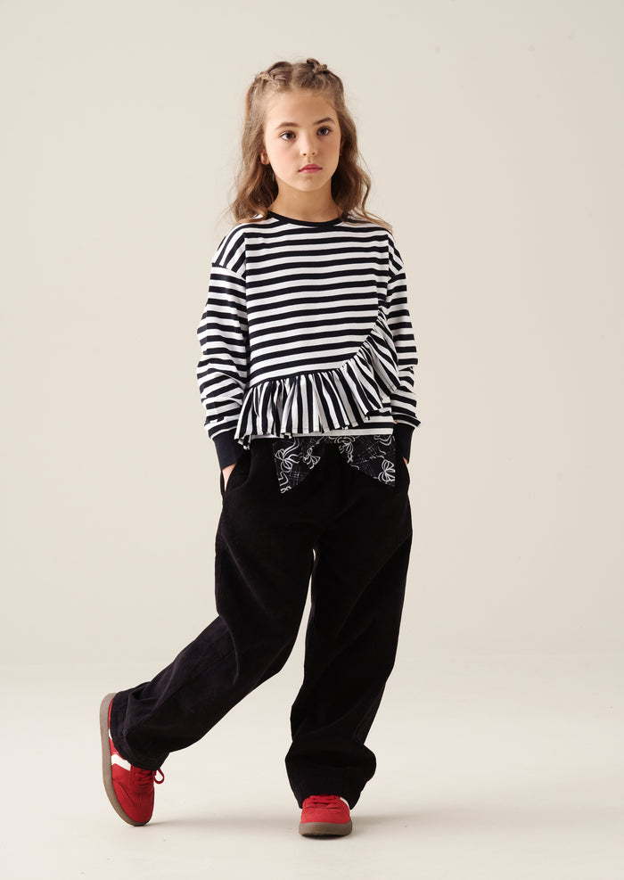 Marley Peplum Stripe Tee