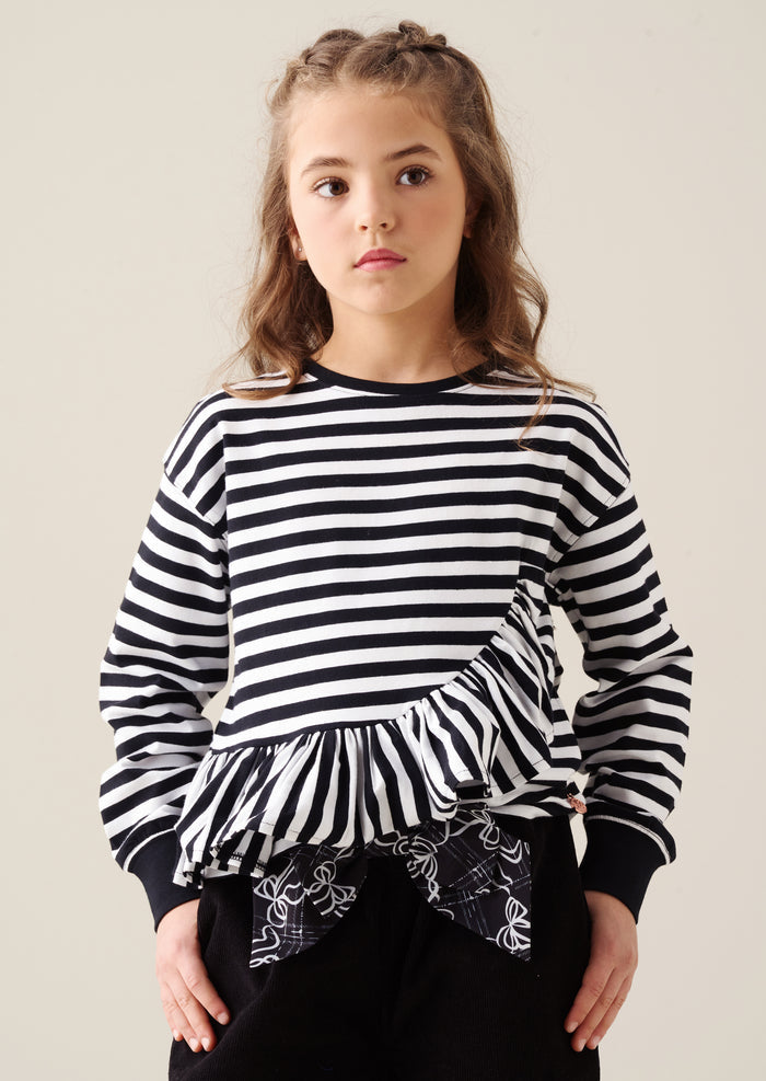 Marley Peplum Stripe Tee