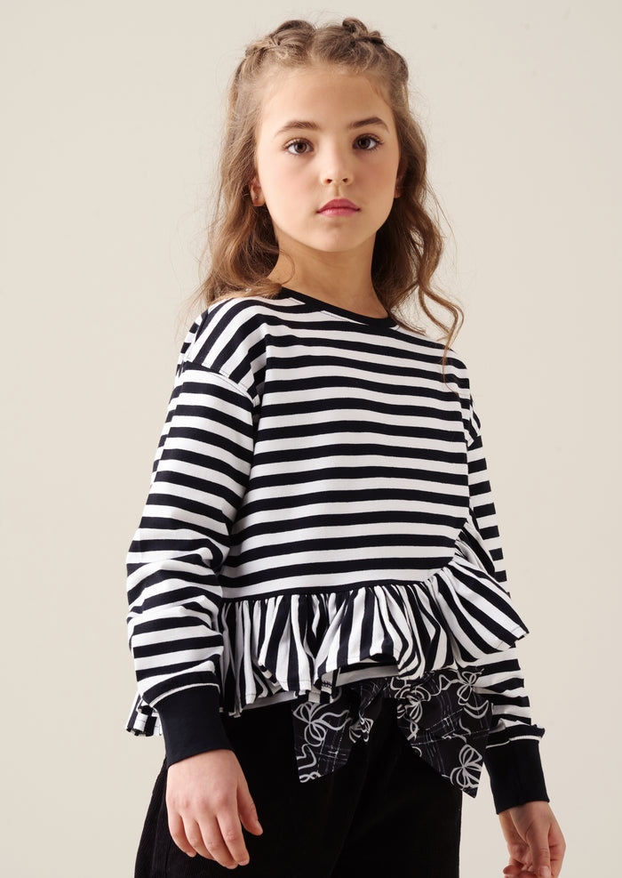 Marley Peplum Stripe Tee