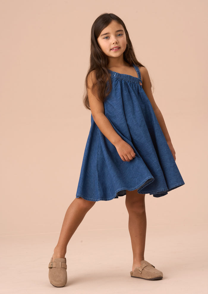 Marnie Denim Corsage Swing Dress