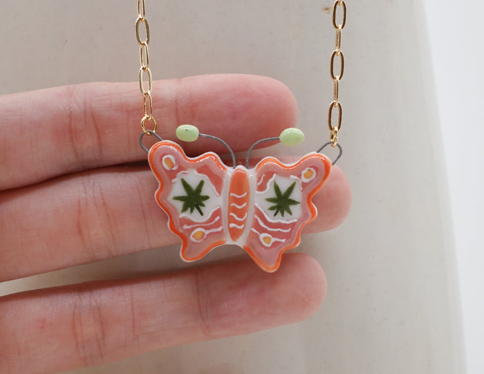 Mary Jane Butterfly Necklace