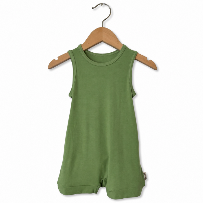 Matcha Sleeveless Shorty Romper Luxe Edition | Cotton Bamboo Blend