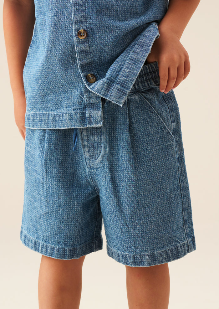 Max Jacquard Denim Short