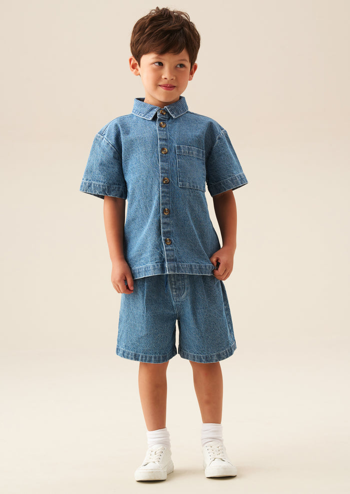 Max Jacquard Denim Short