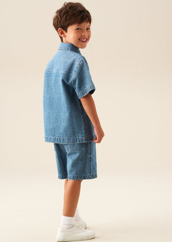 Max Jacquard Denim Short
