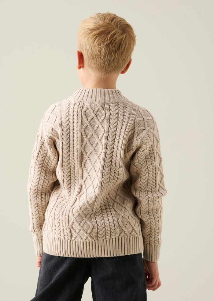 Max Zip Through Contrast Panel Knit
