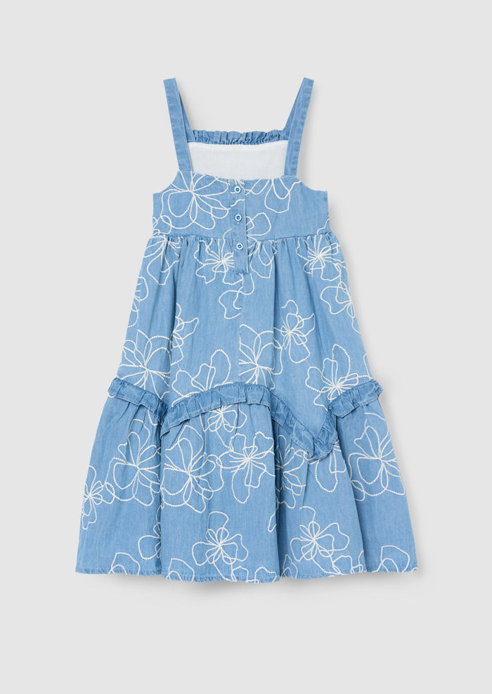 Maya Embroidered Denim Dress
