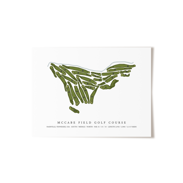 McCabe Field Golf Course | Golf Course Print | Unframed