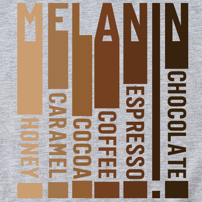 MELANIN Letter Round Neck Loose Casual Short Sleeve Ladies T-Shirt