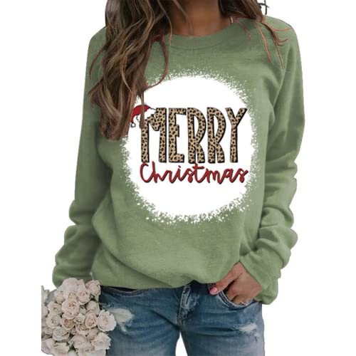 Merry Christmas Sweatshirt Women Christmas Tree Shirt
