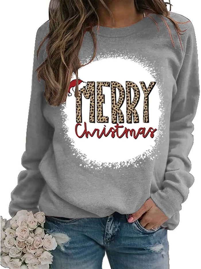 Merry Christmas Sweatshirt Women Christmas Tree Shirt