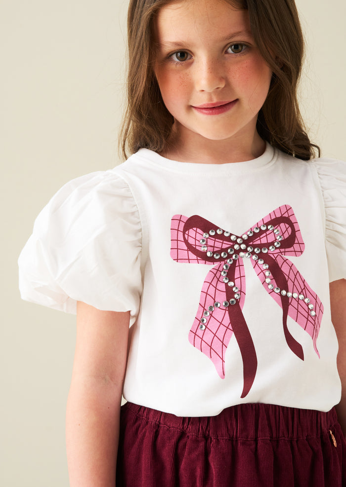 Mia Puff Sleeve Bow Top