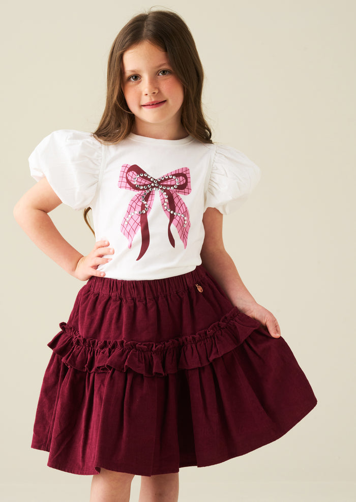 Mia Puff Sleeve Bow Top