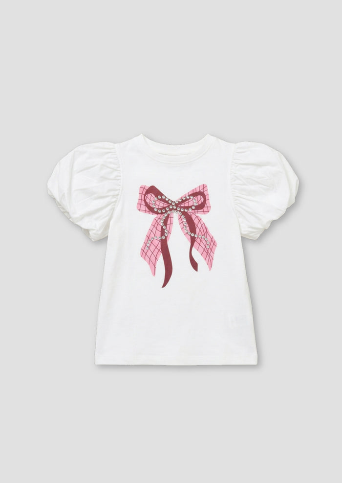 Mia Puff Sleeve Bow Top