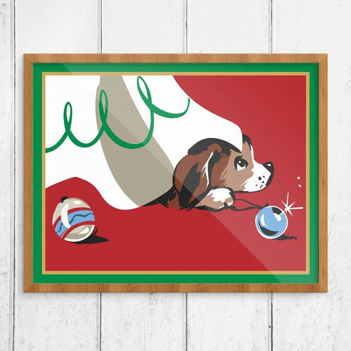 Mid-Mod Print - Christmas Puppy