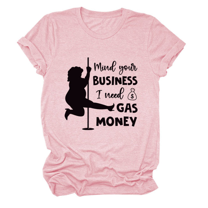 Pink (black font) / S