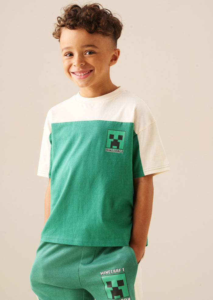 Minecraft Oversized Varsity Tee