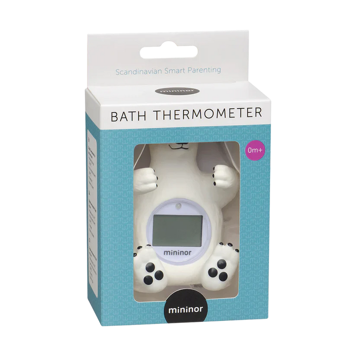 Polar bear Mininor Bath Thermometer in packaging for Toshi Baby Romper or Odyssey Wagon Wheels