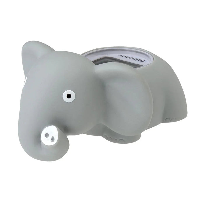 Gray elephant-shaped thermometer from Mininor Bath Thermometer, perfect for Toshi baby romper