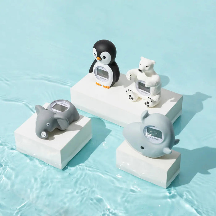 Cute animal-shaped bath thermometer for kids, perfect with Toshi baby romper or Odyssey wagon wheels