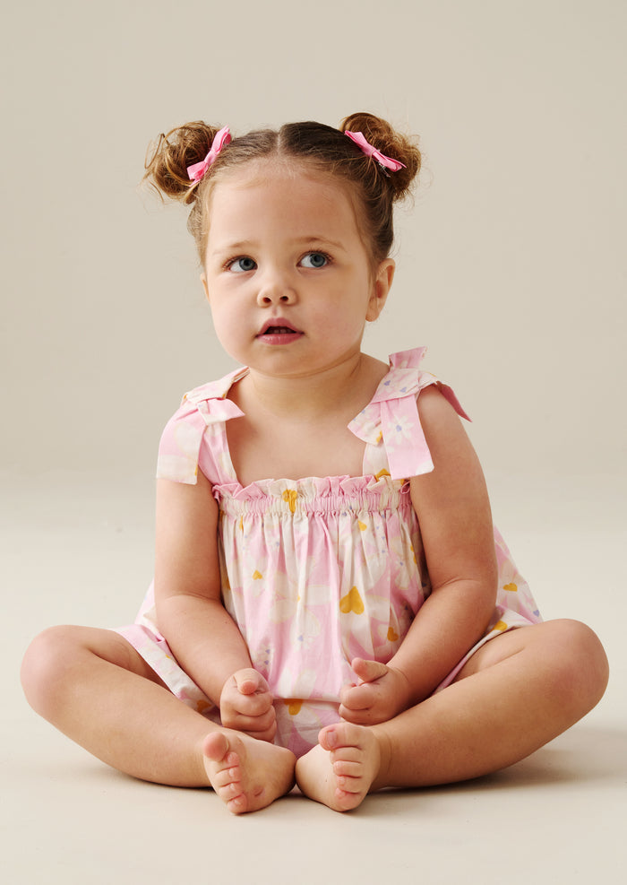 Minnie Daisy Print Bow Shoulder Tunic And Bloomer