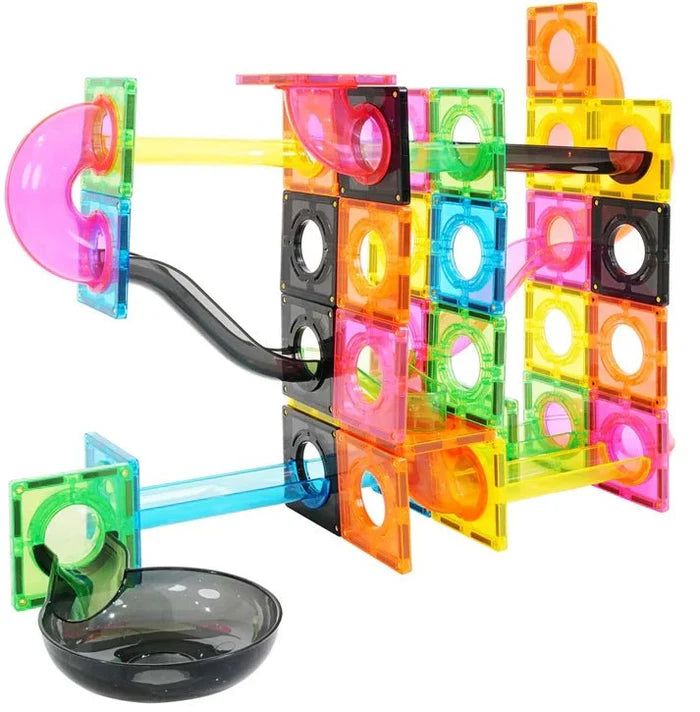 MNTL Fluorescent Magnetic Marble Run Set 101 Pcs