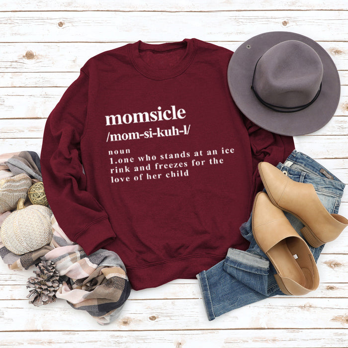 Wine red sweater (white font) / S