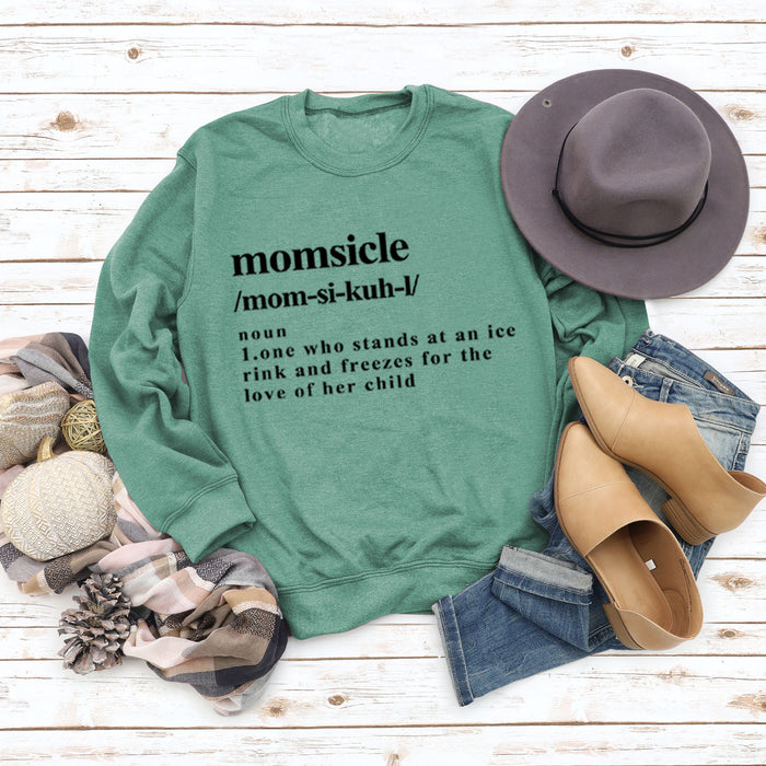 Light green sweater (black font) / S