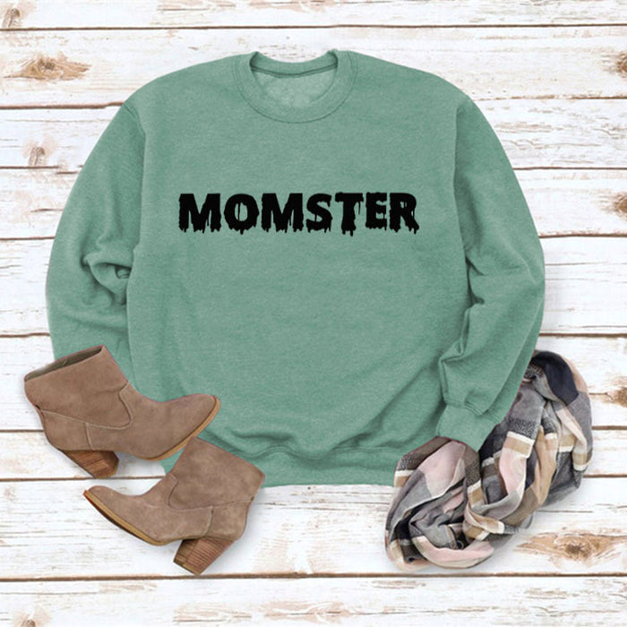 Light green sweater (black font) / S