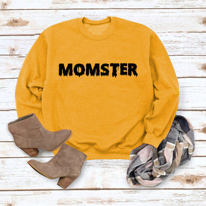Yellow sweater (black font) / S