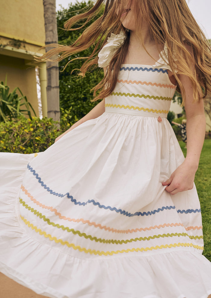 Monique Ric Rac Detail Maxi Dress