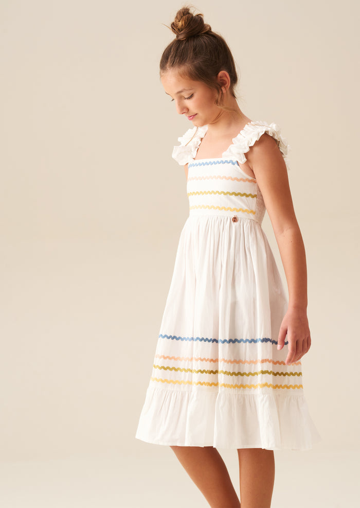 Monique Ric Rac Detail Maxi Dress