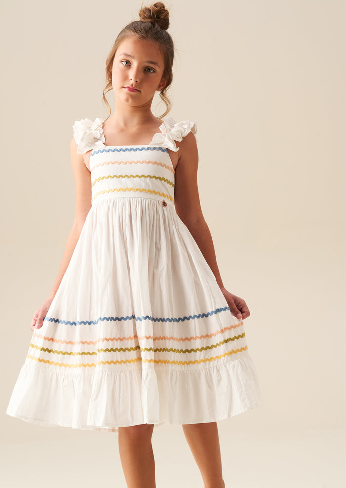 Monique Ric Rac Detail Maxi Dress