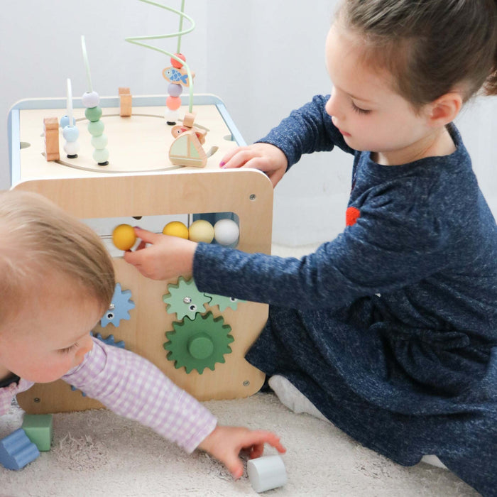 Light green Moover Toys giant activity cube perfect for toshi baby fun and learning