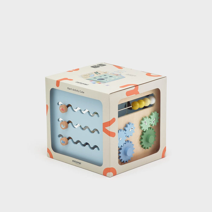 Colorful giant activity cube toy for Toshi Baby in light green from Moover Toys