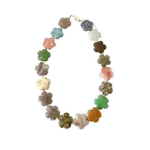 Multi-Colored Stone Necklace,