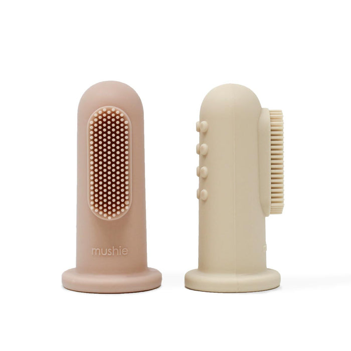 Mushie Finger Toothbrush 2pc - Tiny Tots Baby Store