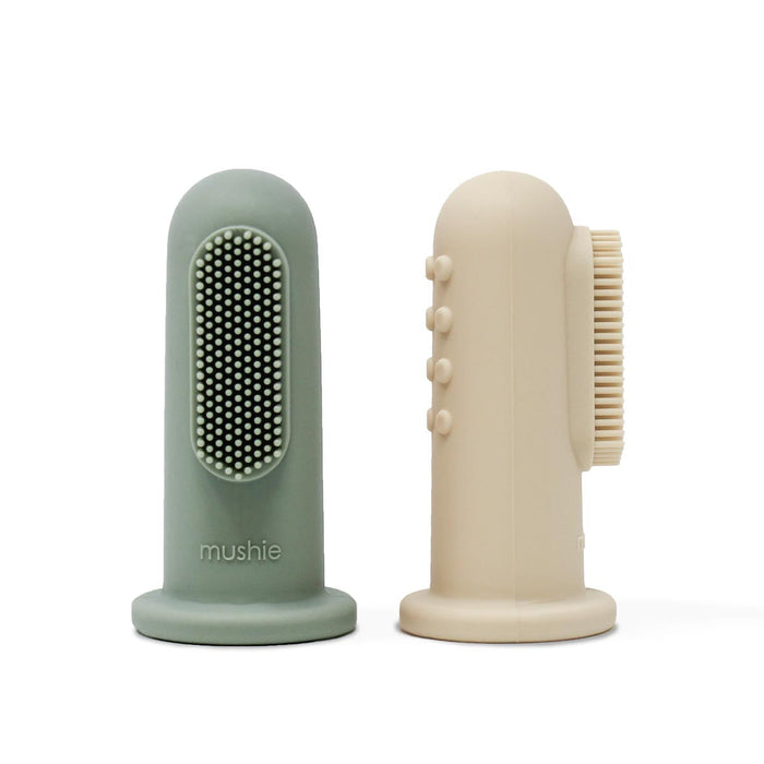 Mushie Finger Toothbrush 2pc - Tiny Tots Baby Store