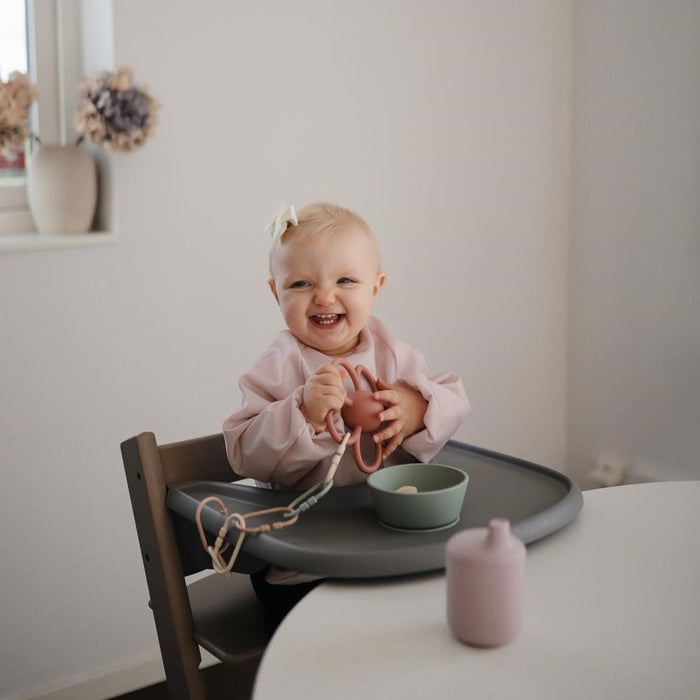 Mushie Long Sleeved Bib - Tiny Tots Baby Store