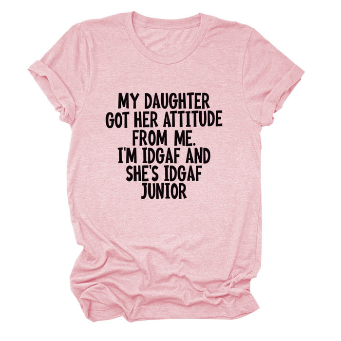 Pink (black font) / S