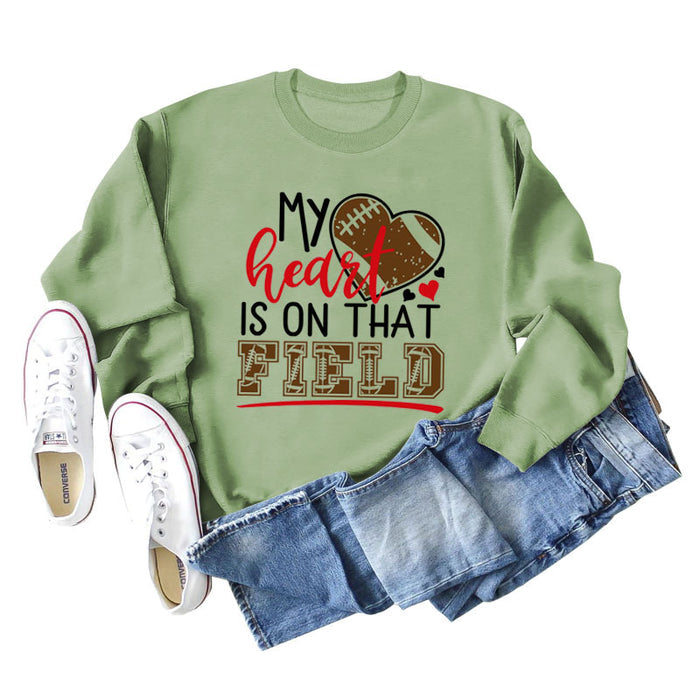 Olive green sweater (black word color picture) / S