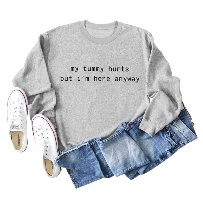 Grey sweater (black font) / S