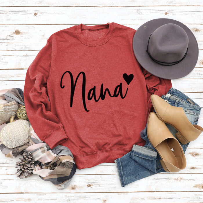 Red sweater (black font) / S