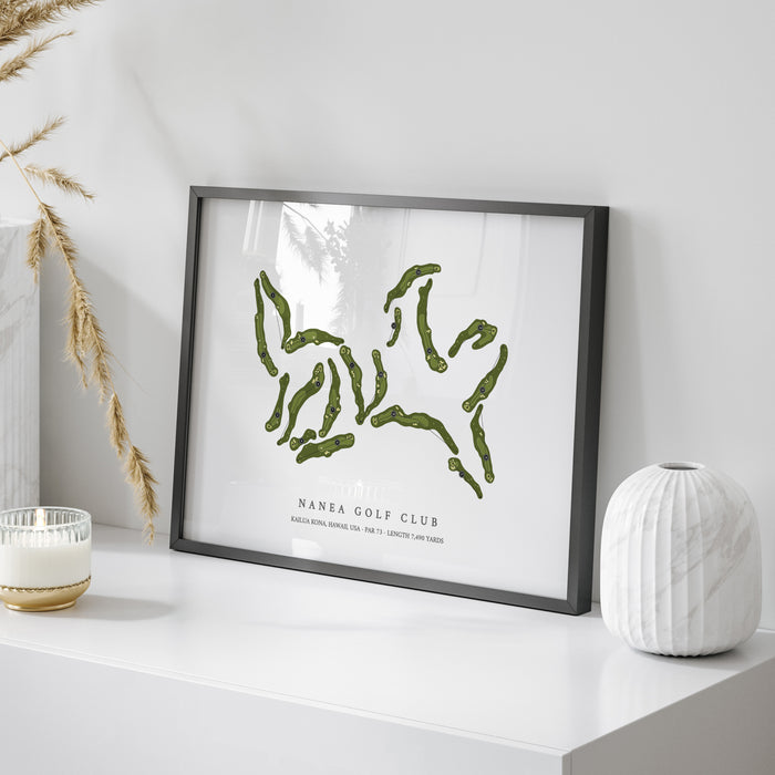 Nanea Golf Club | Golf Course Print | On Table