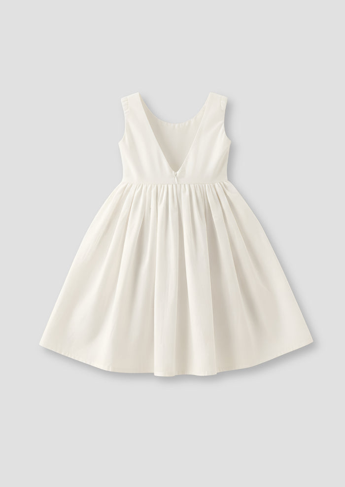 Natalia Broderie Bow Cotton Dress