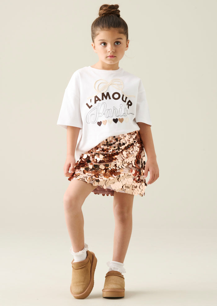 Natalia Sequin A Line Mini Skirt
