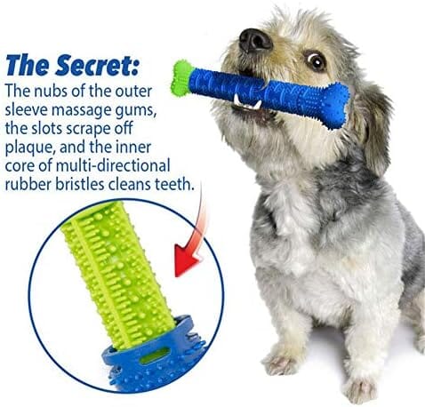 Natural Rubber Bite Resistant Dog Toothbrush Toy Toothbrush Pet Clever