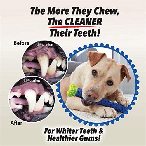 Natural Rubber Bite Resistant Dog Toothbrush Toy Toothbrush Pet Clever