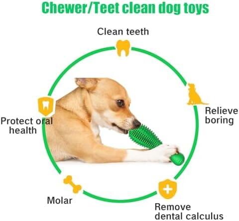 Natural Rubber Tough Hard Dog Interactive Toys Toothbrush for Training and Dental Care Toothbrush Pet Clever